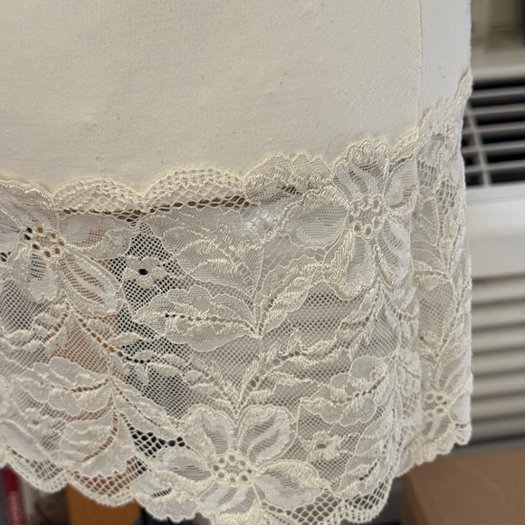 WHBM cream colored, lace lined nighty. Adjustable spaghetti straps. Size Small. - Picture 14 of 16